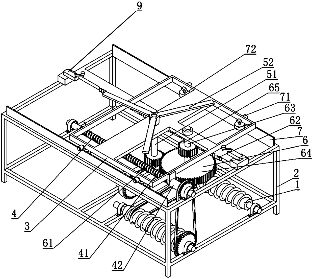 Variable-speed rotating mechanism, slide rotating device, dough coiling machine and receiving disk arrangement machine