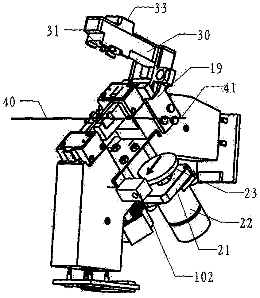 Wing-shaped optical fiber core adjustment structure