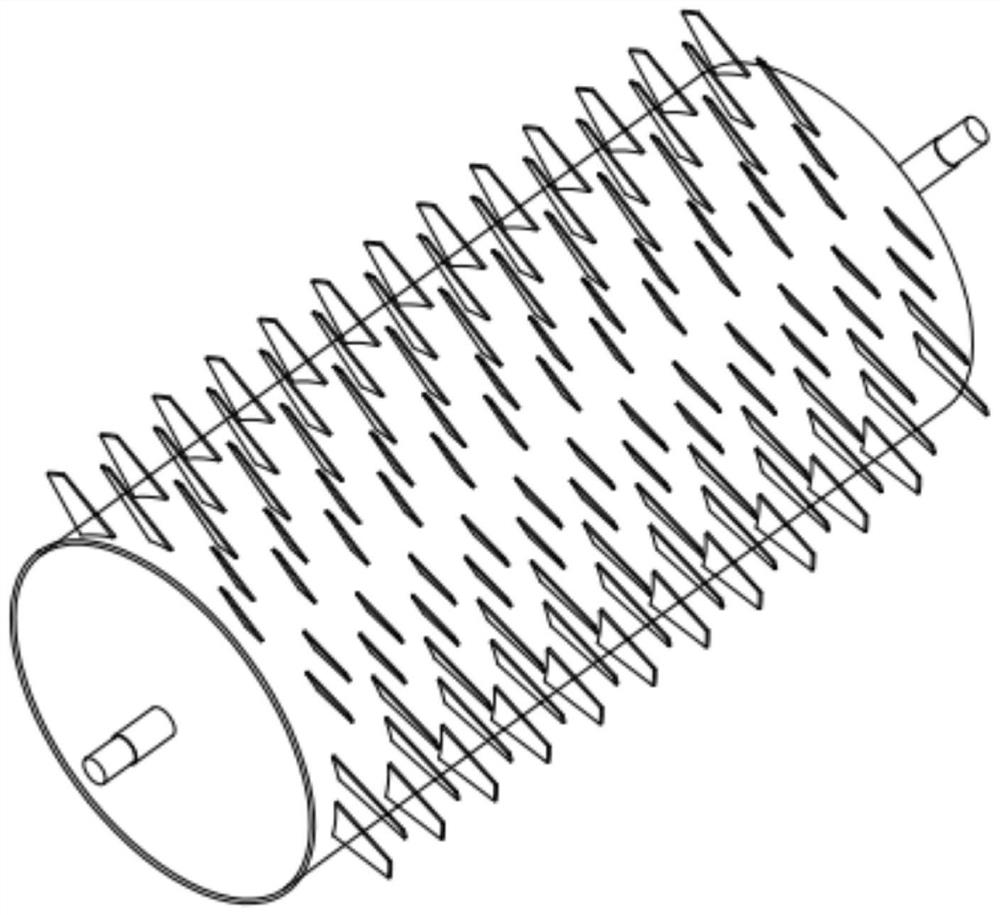 Progressive axial flow scutcher