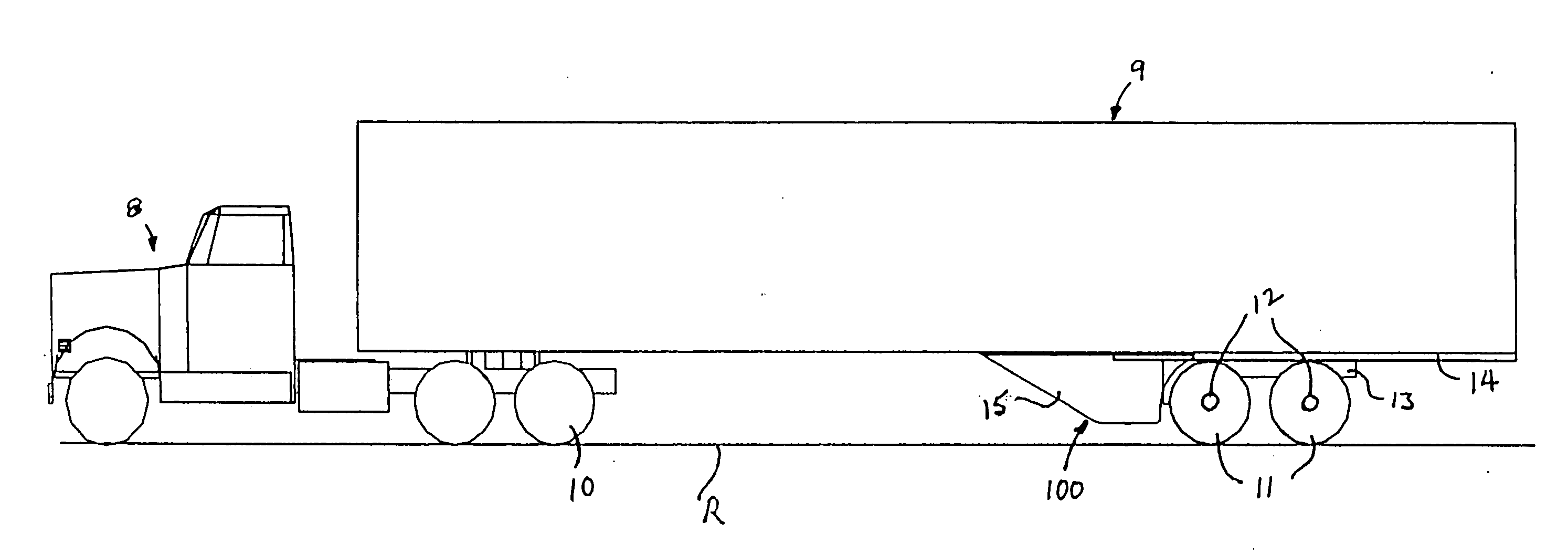 Aerodynamic truck trailer airflow control device