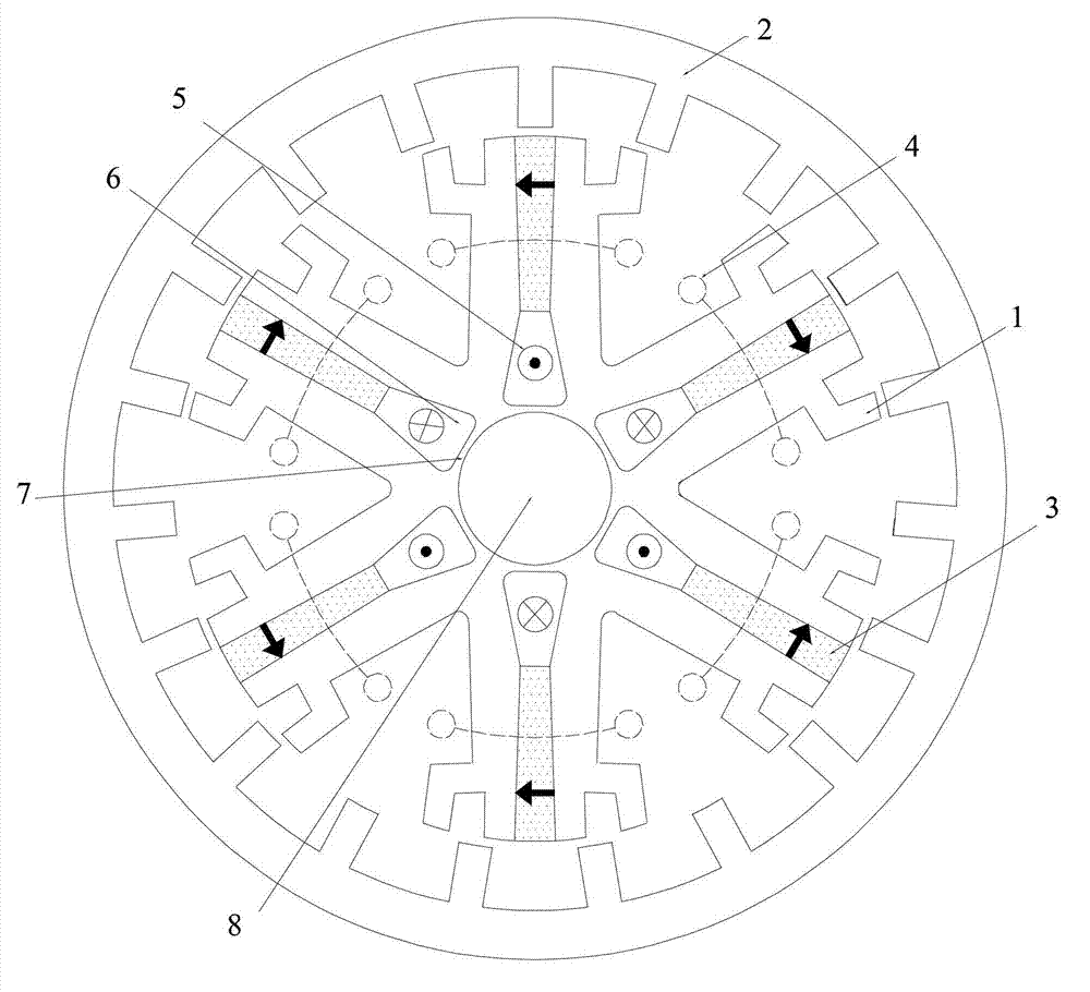 Multi-tooth magnetic flux switching permanent magnetic memory motor