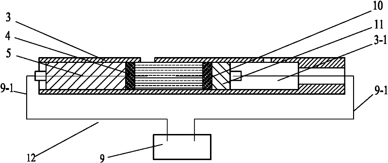 Device and method for hydraulic injection filled type extrusion cast forming of molten aluminum magnesium alloy