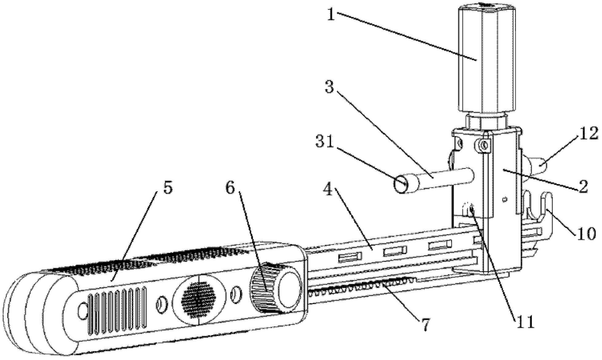 Pen type inner irradiation particle implanter