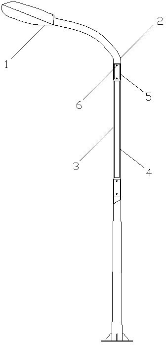 Street lamp mounting structure provided with antenna