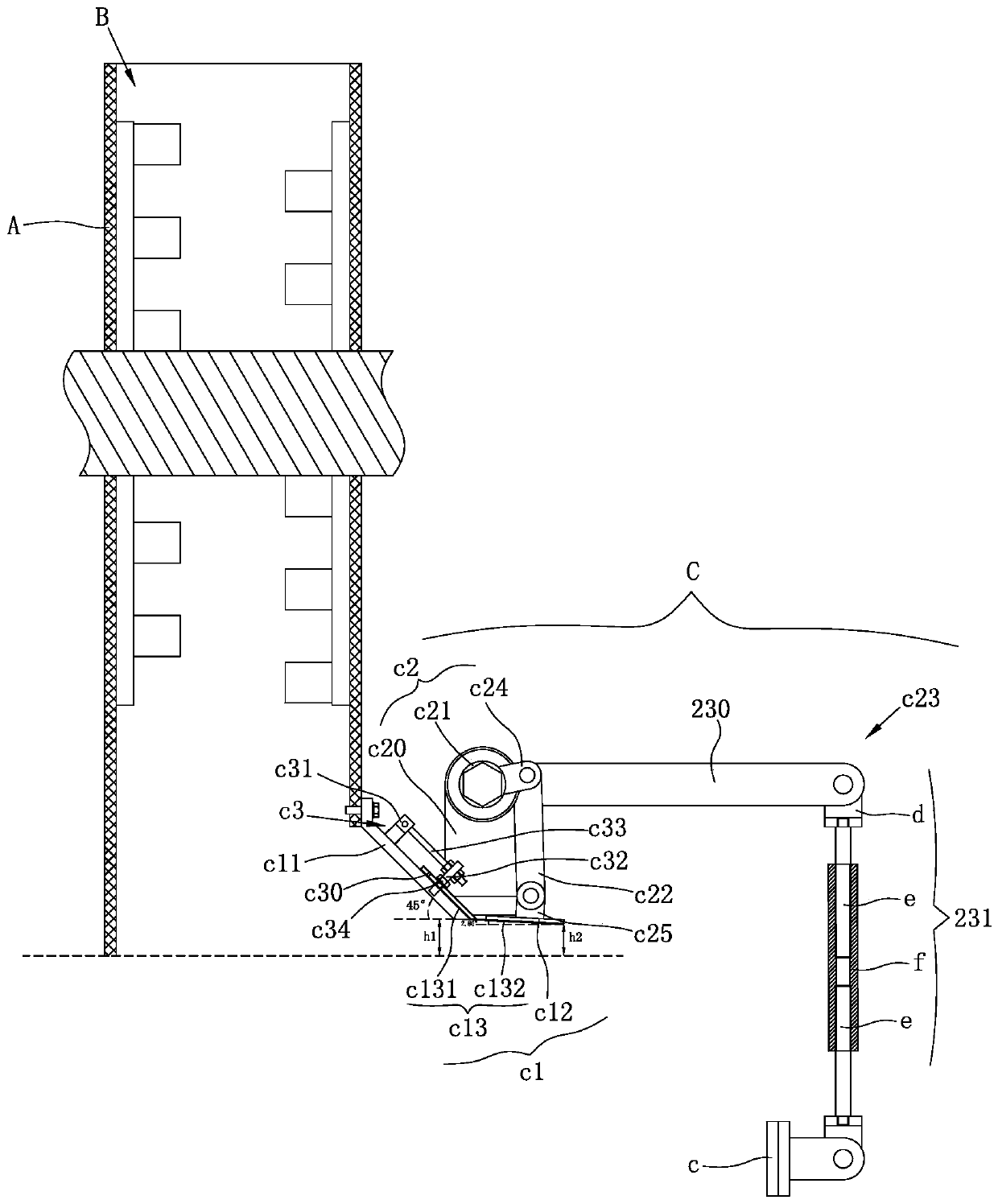 Integrated concentration and dehydration machine for sludge