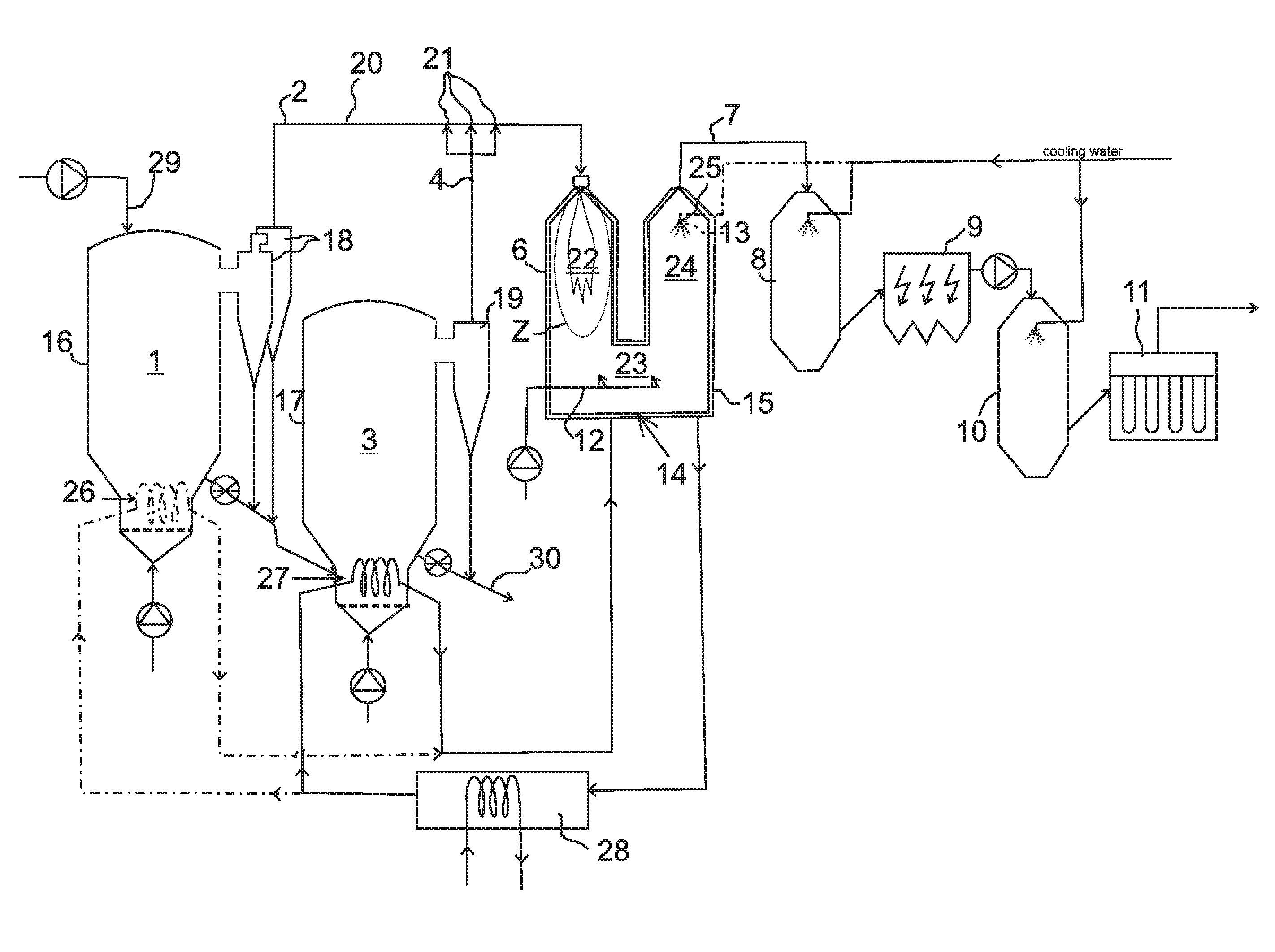 Process and plant for treating ore concentrate particles containing valuable metal