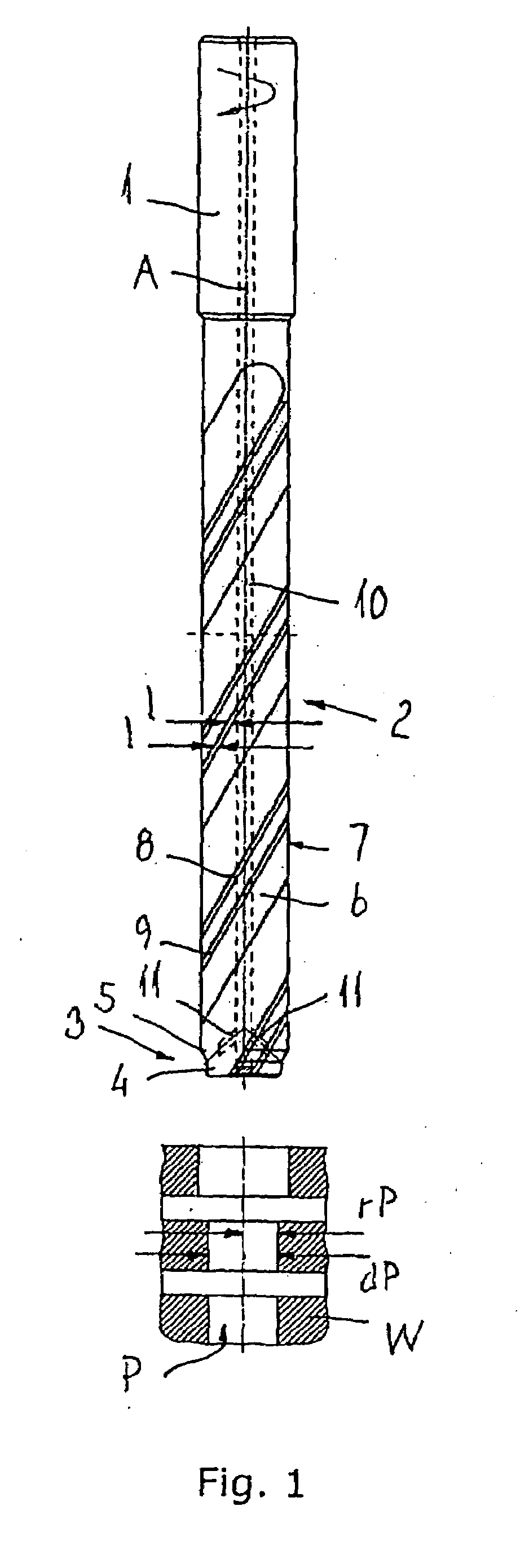 Drilling tool, a method for drilling a hole and a use of a drilling tool