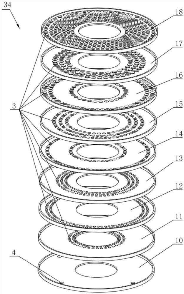 Axial multi-stage decompression sleeve and multi-stage decompression valve containing the sleeve