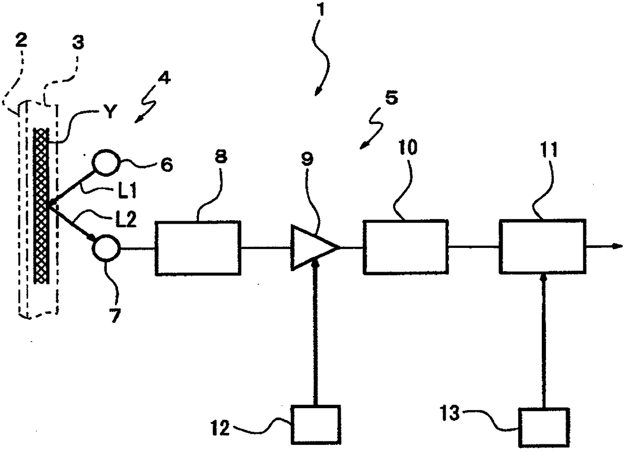 Weft detection device for looms