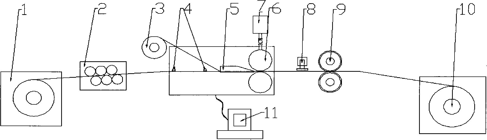 Roll welding device for producing noble metal composite band