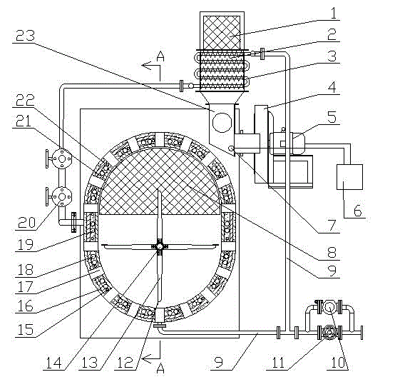 Temperature-controlled heat-conducting oil down drying machine