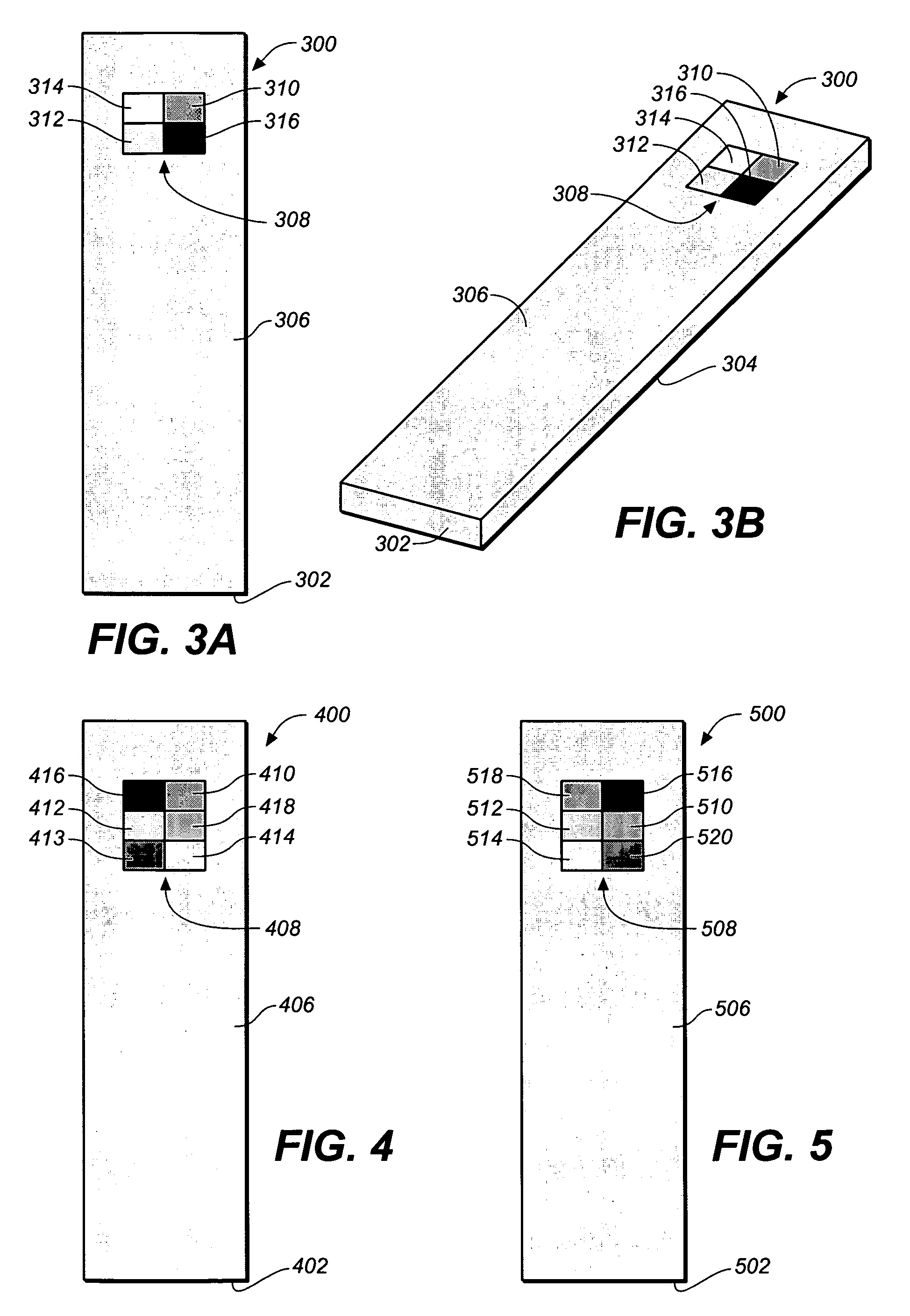 Test strip with permutative grey scale calibration pattern