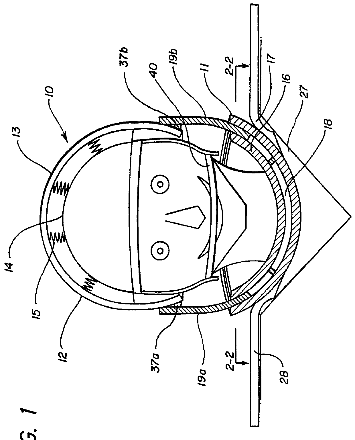 Football helmet and shoulder pad combination