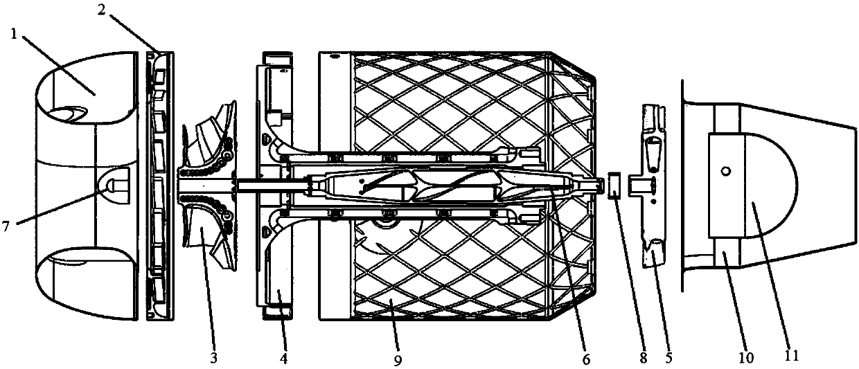 Aero-engine formed by 3D printing