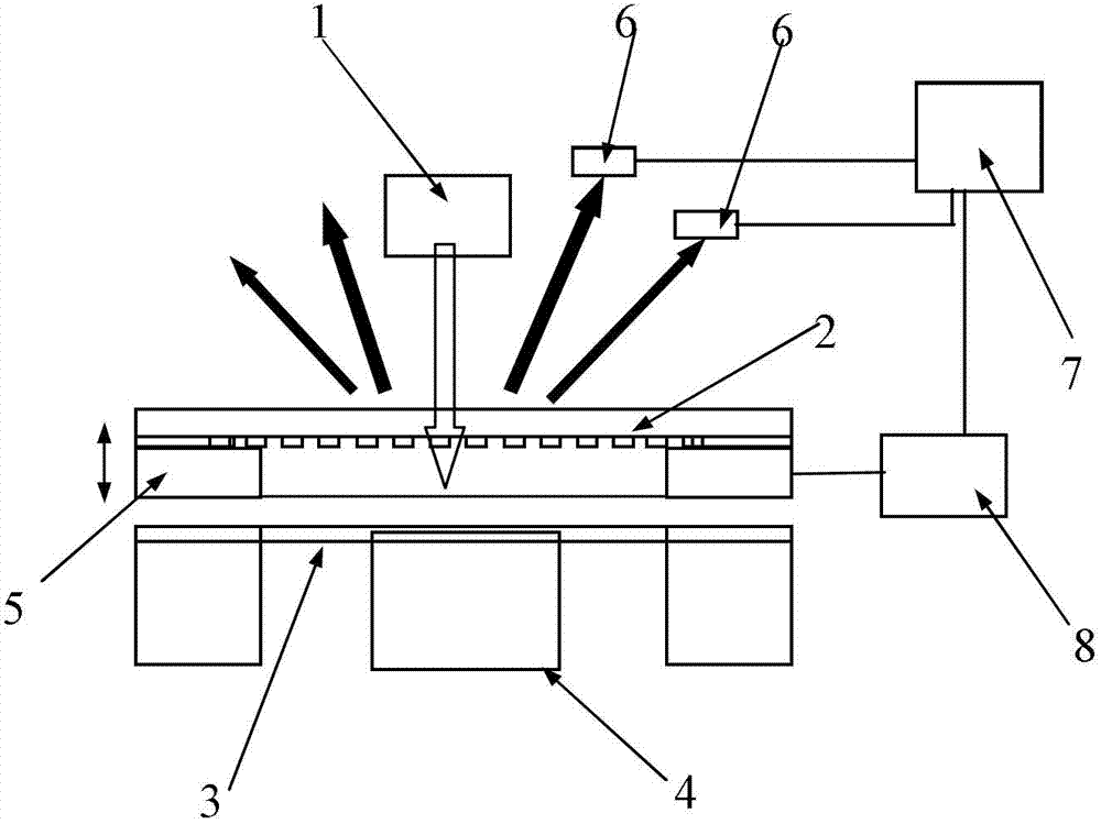 Micro-optical acceleration sensor integrated with grating piezoelectric modulation and detection method thereof