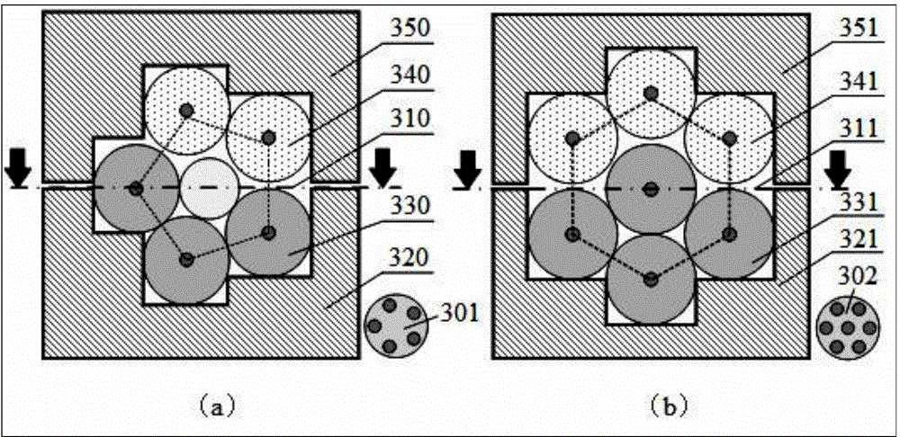 Monolithic integration type multi-core optical fiber branching device and preparing method thereof