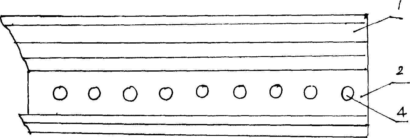 Method of embedding glass fiber reinforced plastics or gypsum sculptural pattern onto wooden line with decorative line