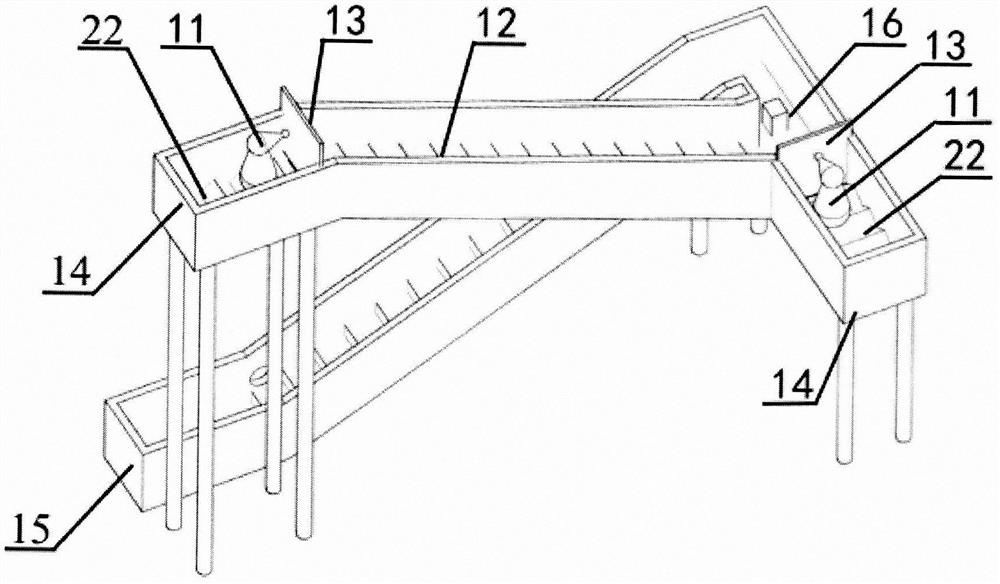 A simulated experimental platform for swarming animals to evacuate down the stairs