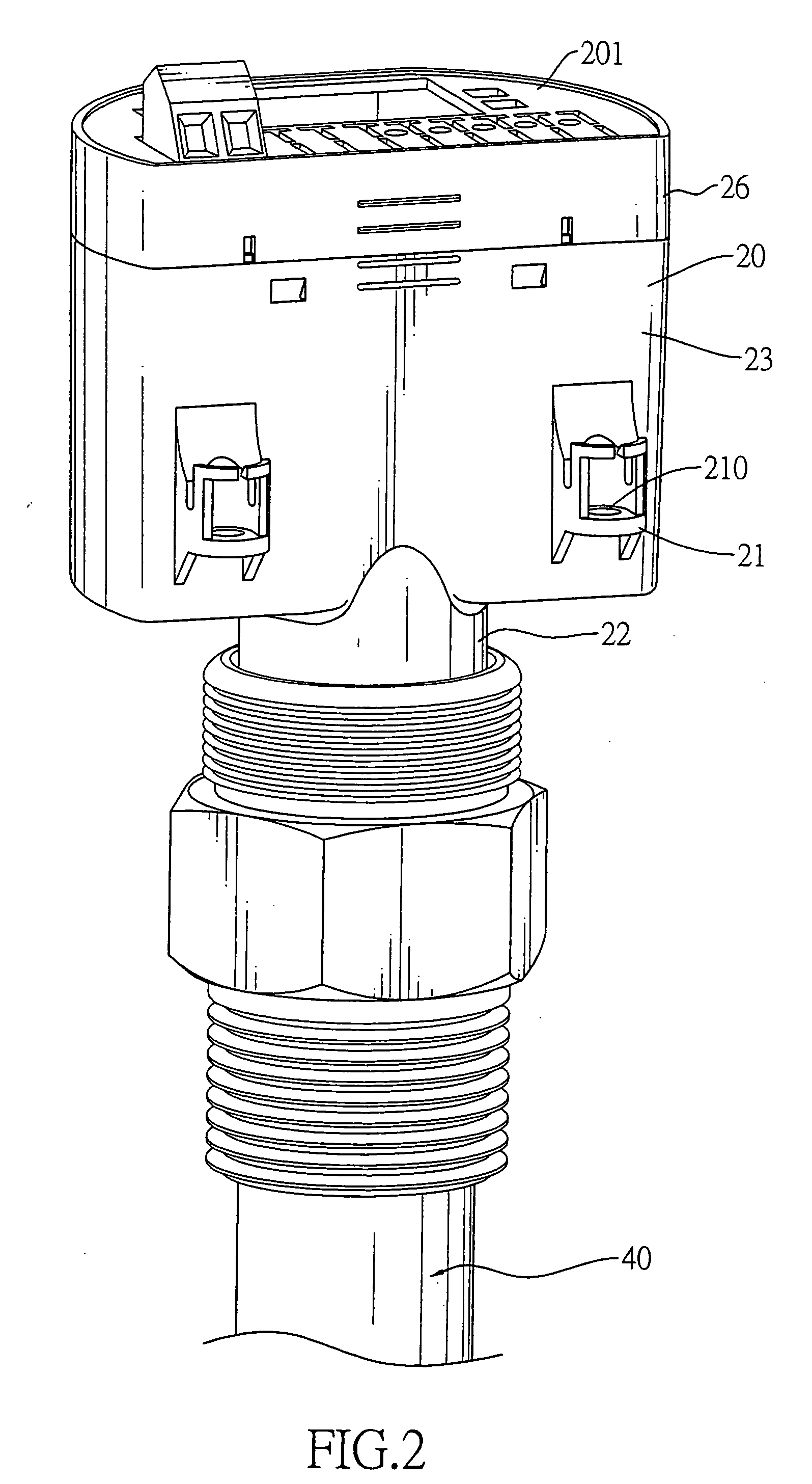 Protecting casing for transducer