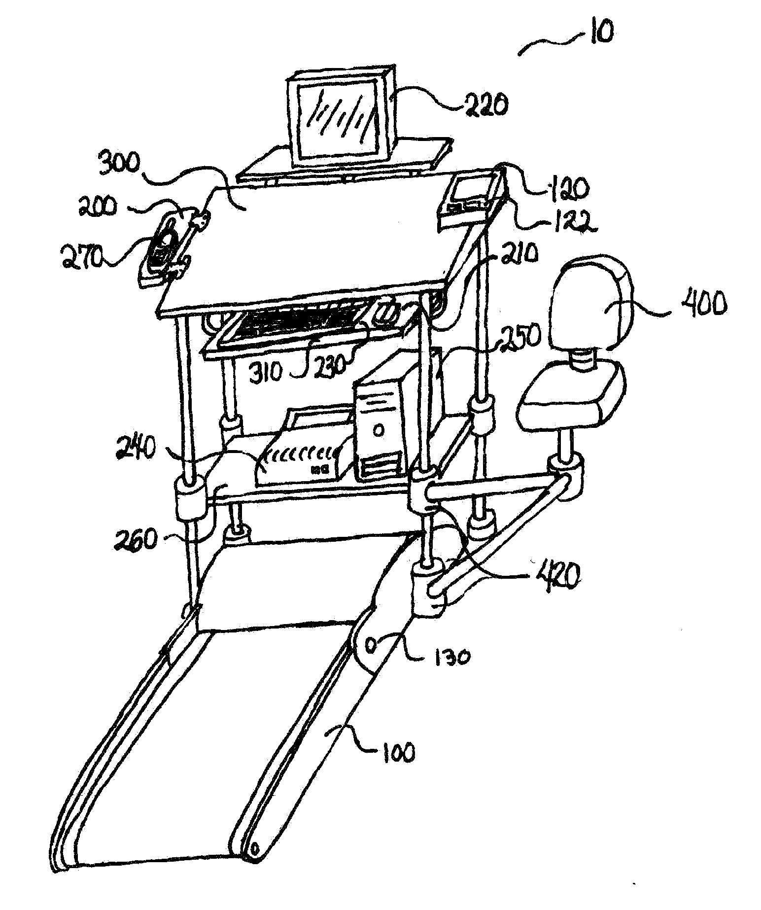 Exercise Apparatus with Computer Workstation