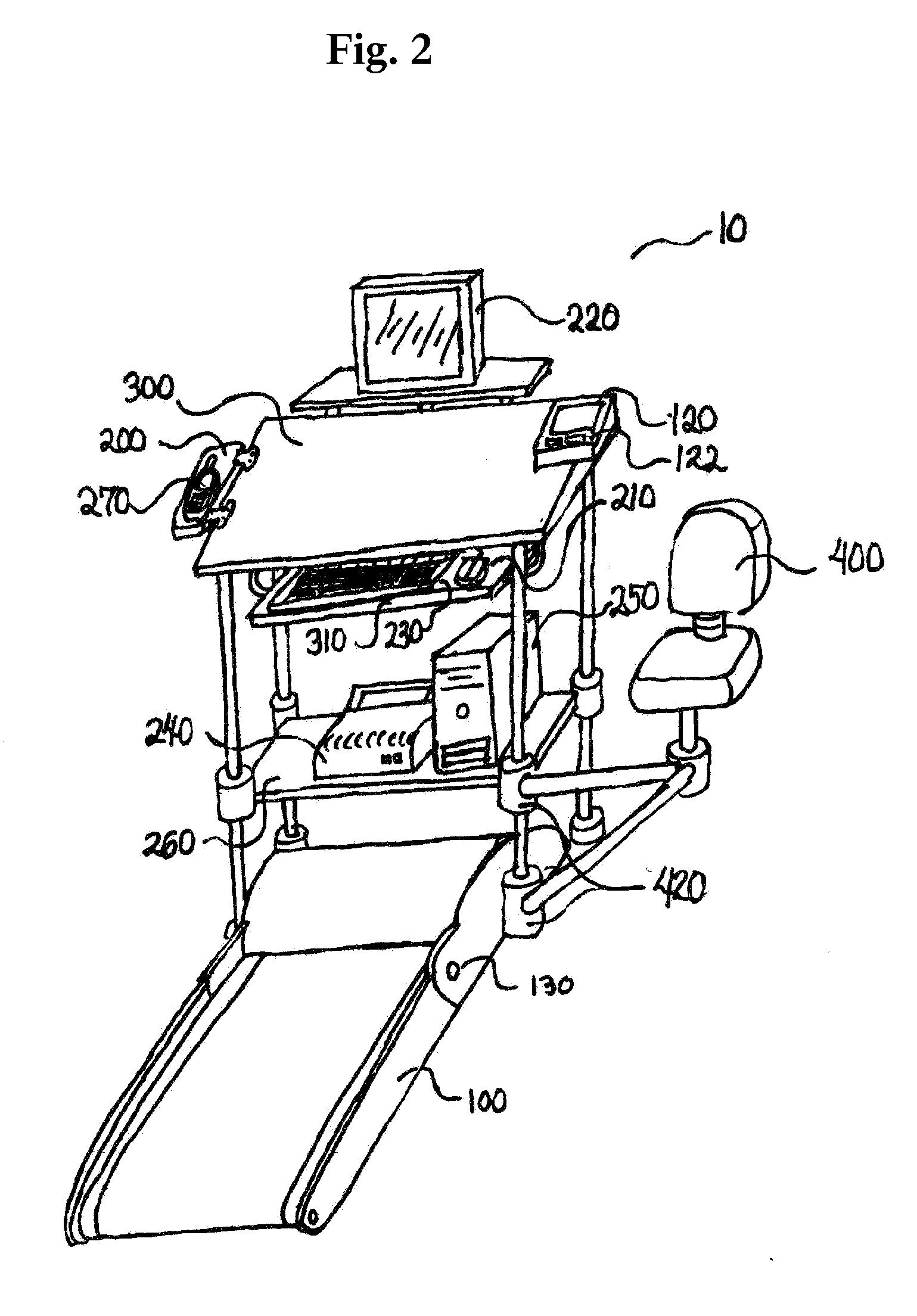 Exercise Apparatus with Computer Workstation