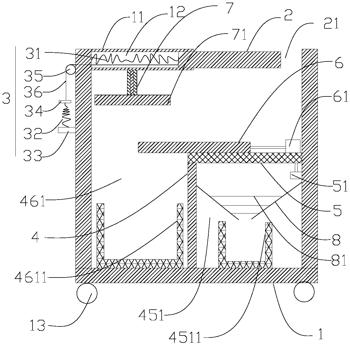 Operating room waste treatment device