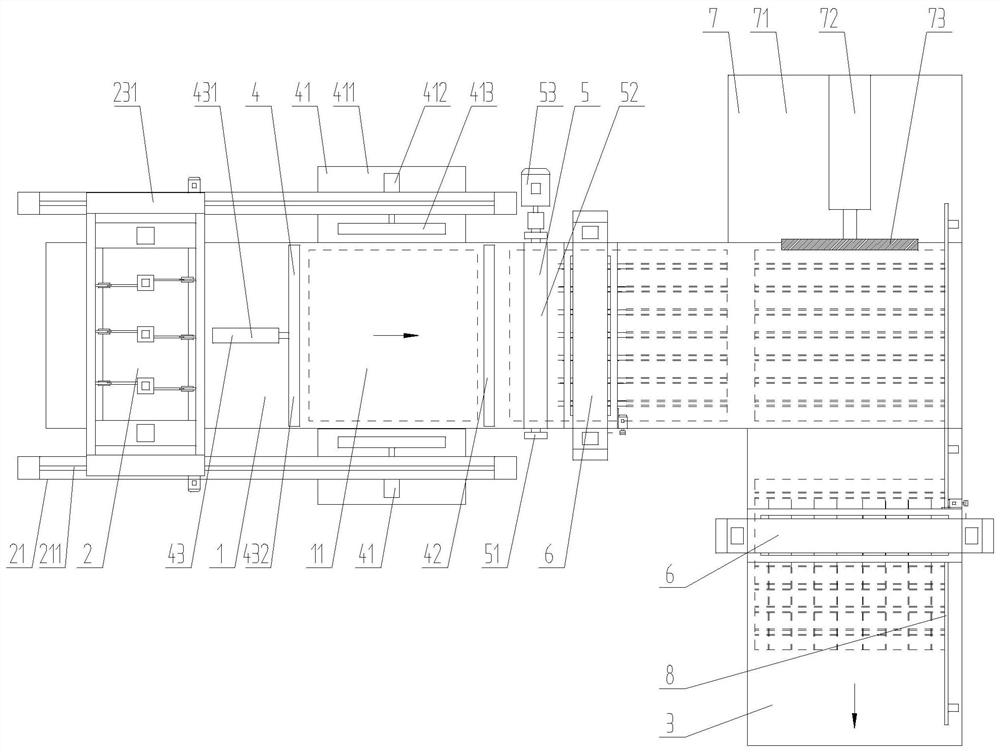 Full-automatic cutting and shaping system of wallboard component filling module