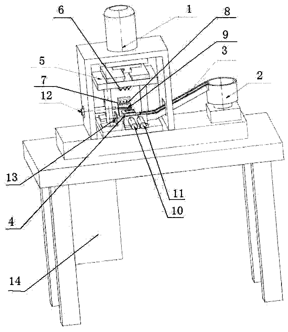 Automatic conveying and riveting device used for power line plug part with plastic body