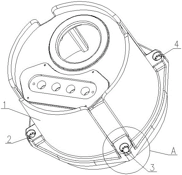 Electric actuator casing preventing paint from falling