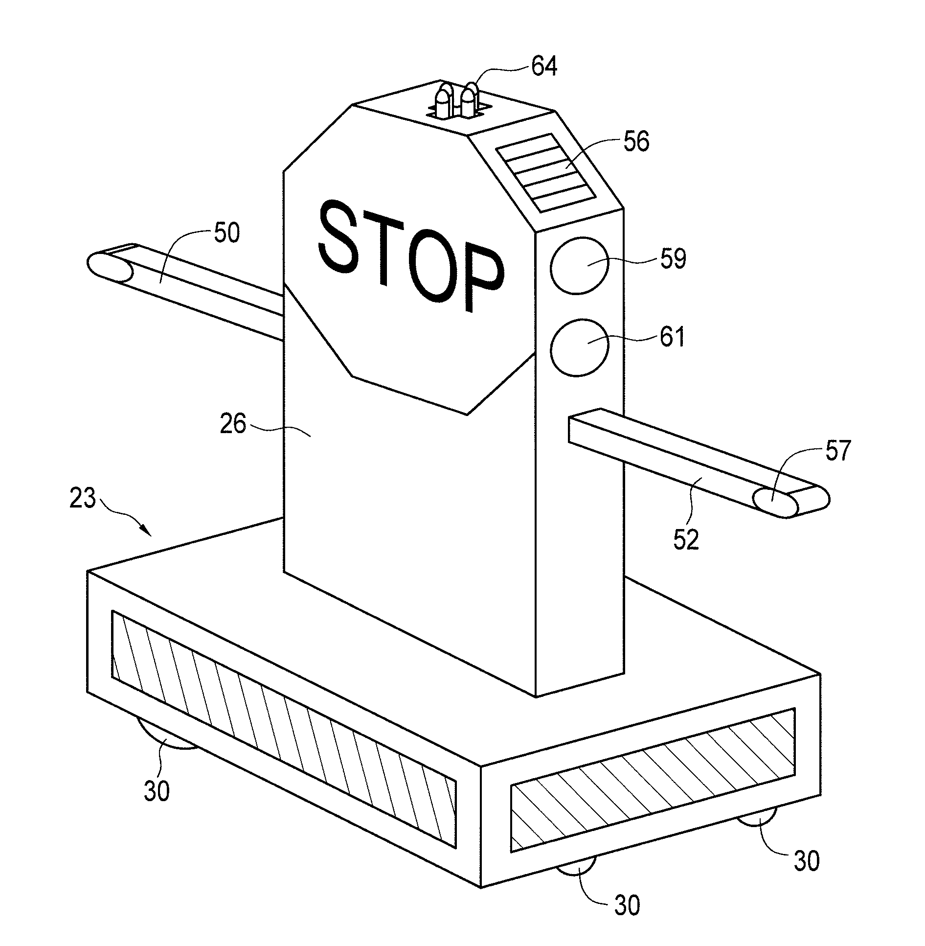 Portable remote-controlled traffic and pedestrian control system