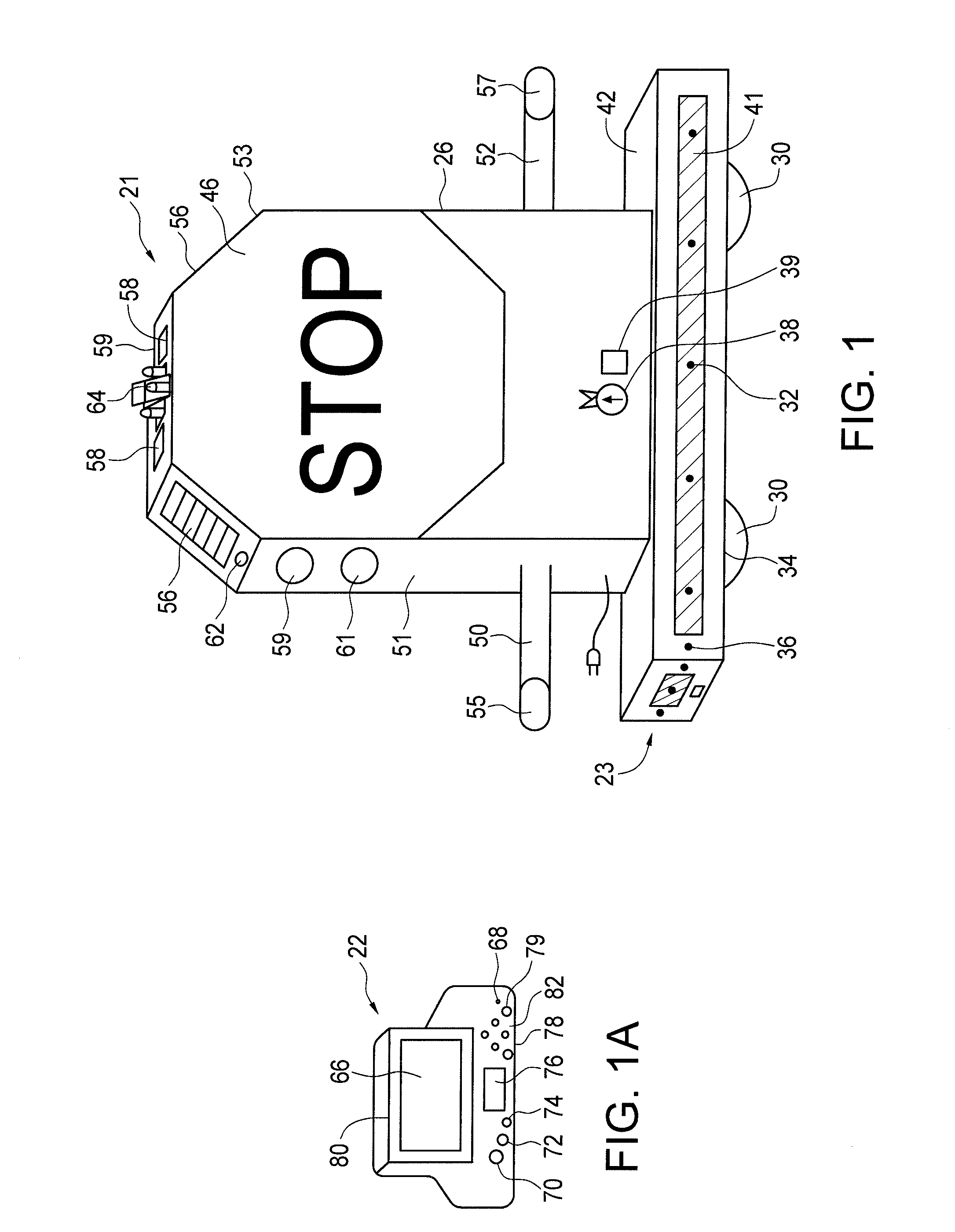 Portable remote-controlled traffic and pedestrian control system