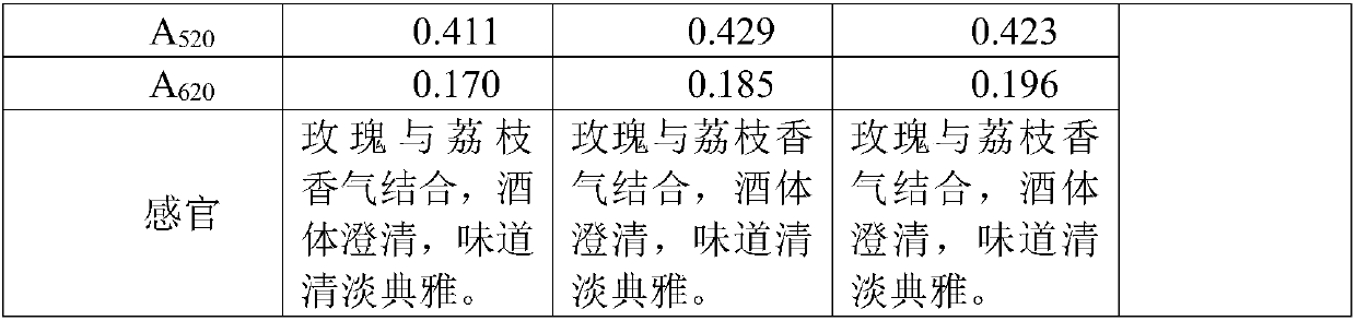 Lychee rose wine as well as preparation method and application in tonifying qi and blood and resisting oxidation