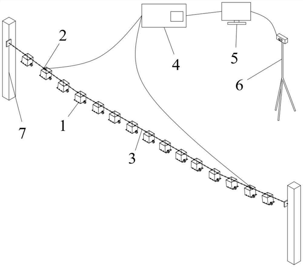 Transmission conductor arbitrary deicing form simulation device and dynamic response monitoring system