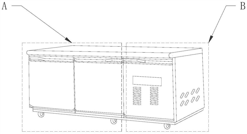 Refrigeration equipment and control method of air-cooled refrigeration workbench