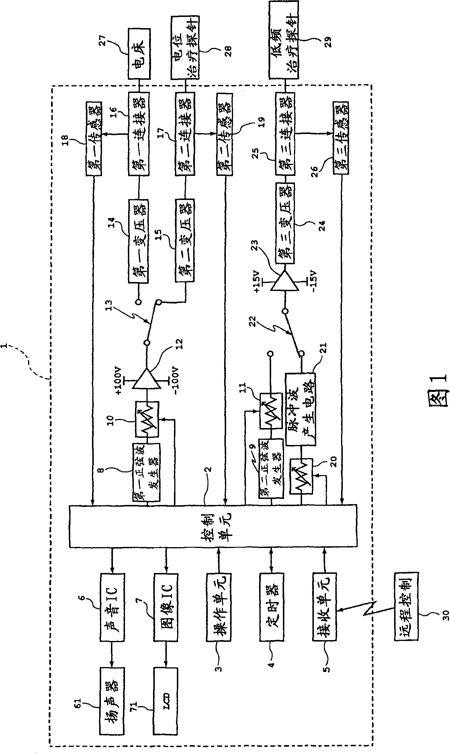 Potential therapy apparatus and combined electric therapy apparatus