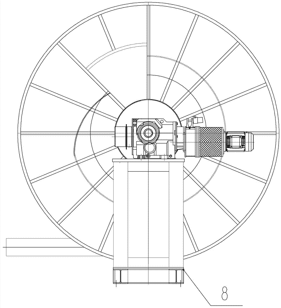 Air pressure brake type hydraulic coupling hose or cable coiling block