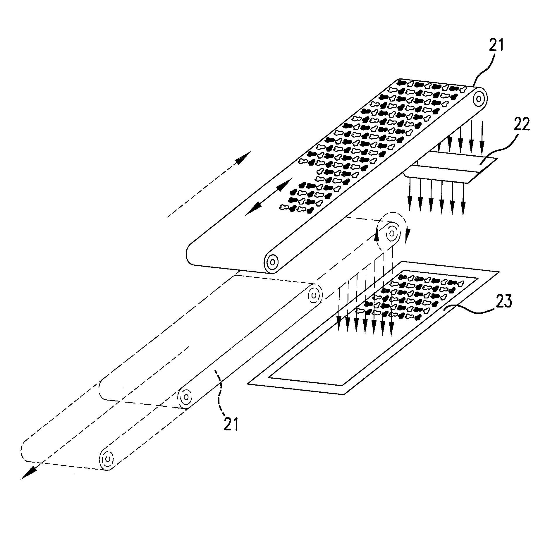 Slab of composite material