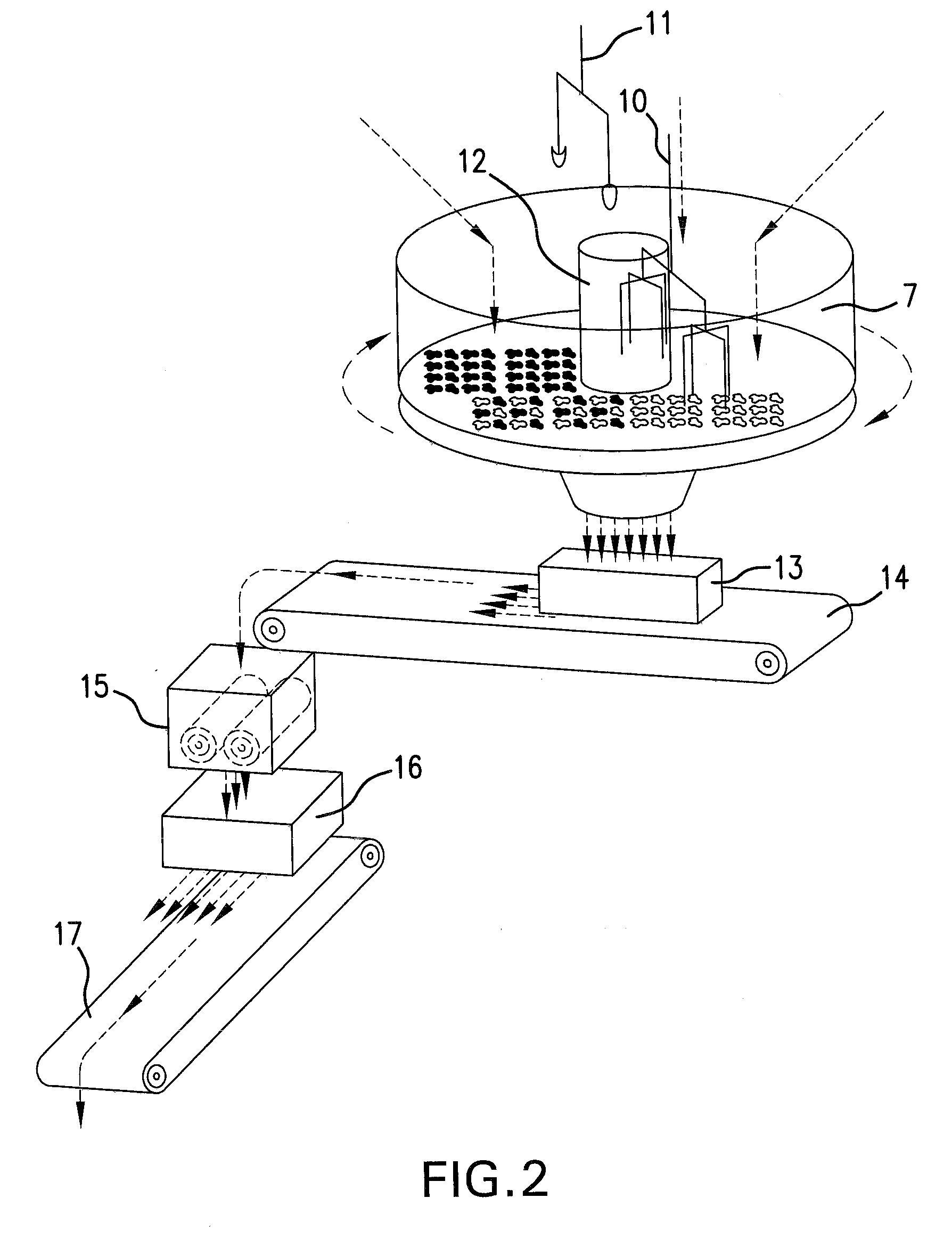 Slab of composite material