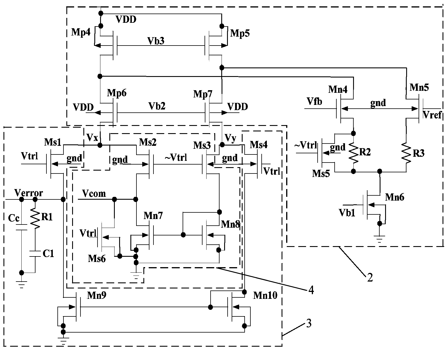 Selectable error amplifier and voltage comparator multiplex circuit