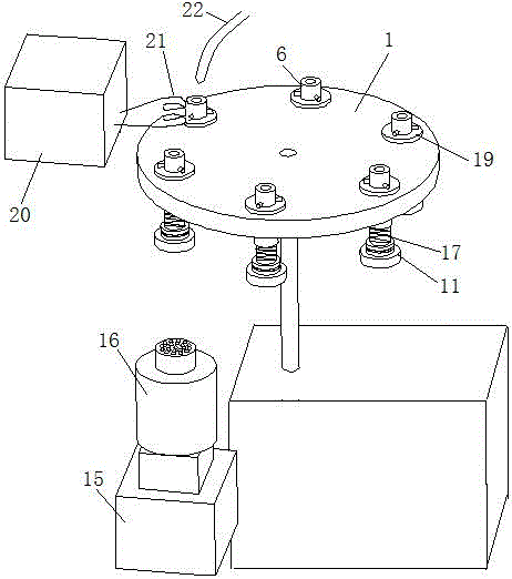 Rotating disc type automatic quenching device