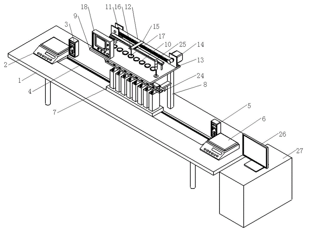 Linear liquid injection machine for capacitance battery and liquid injection method thereof