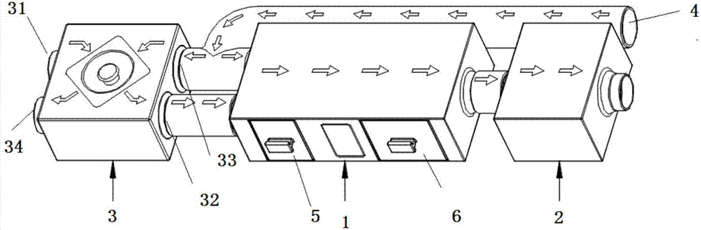 Fresh air purifying and dehumidifying integrated machine