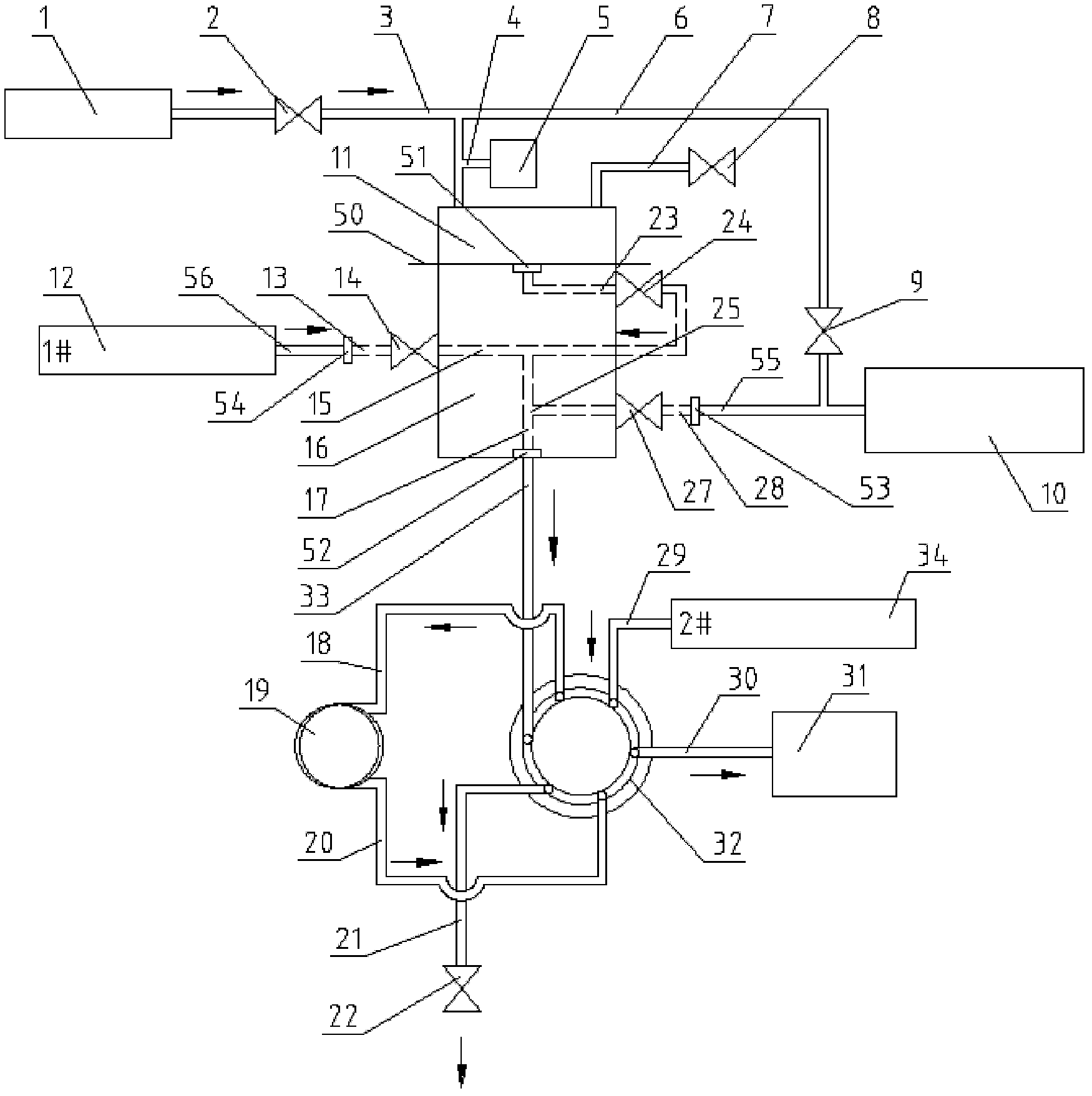 Device for testing organic gas transmissivity