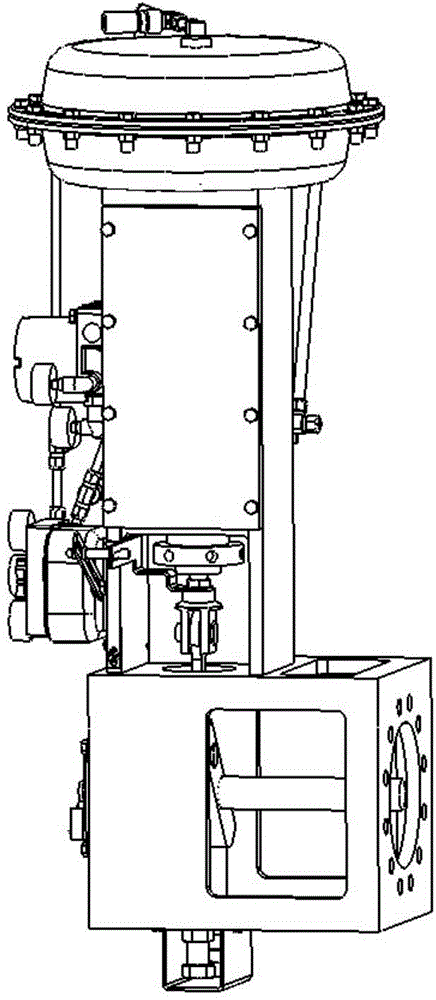 Diaphragm type angular travel pneumatic actuating mechanism