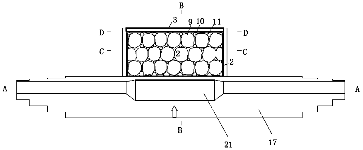 Anti-impact reinforcing structure of debris flow retaining dam