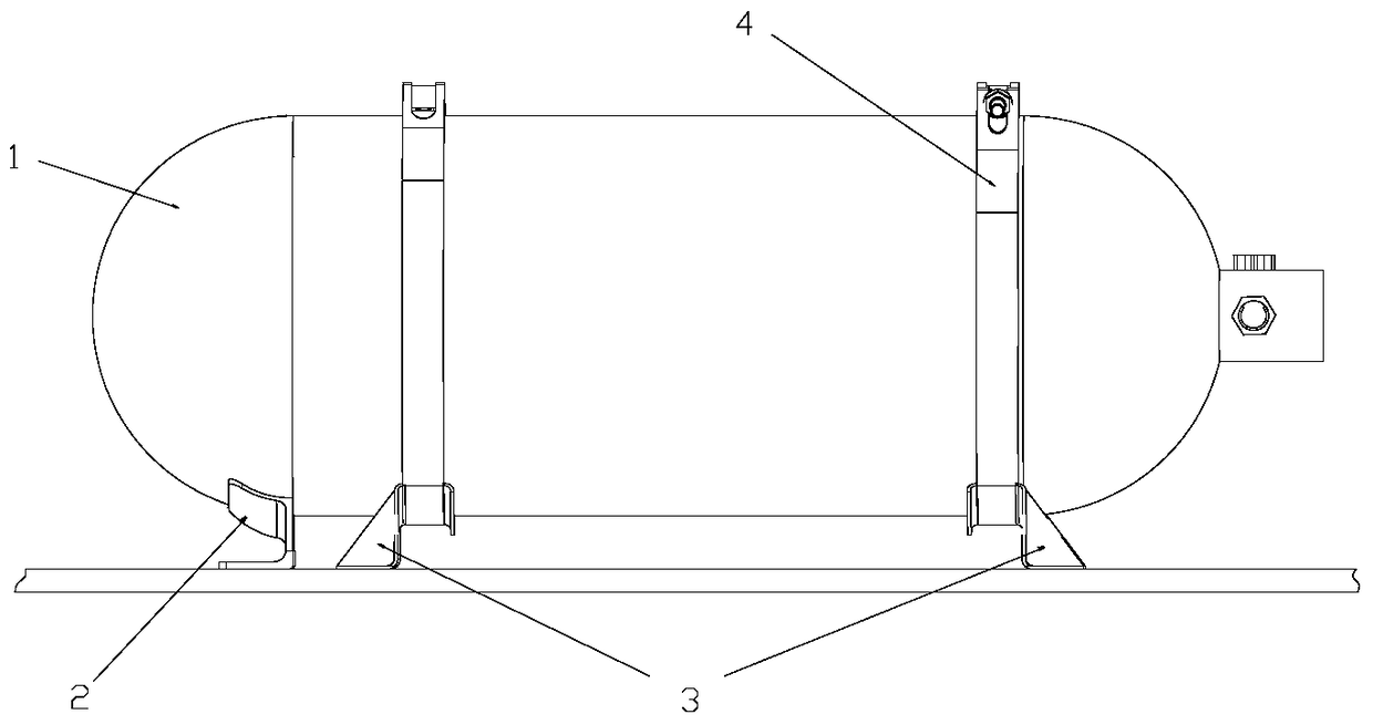 Aircraft cylinder heading installation structure