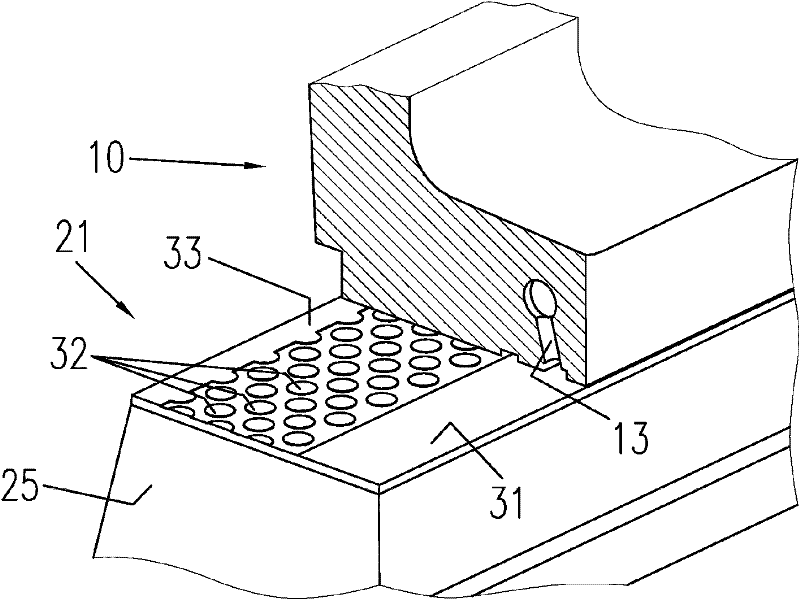 Device with a displaceable carriage and a linear guide