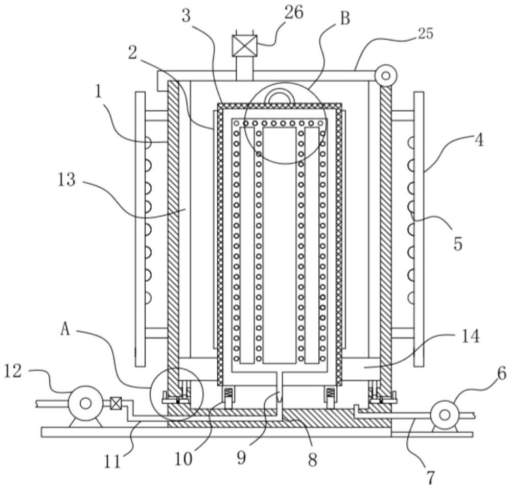 A bacteria and algae composite biofilm sewage treatment device