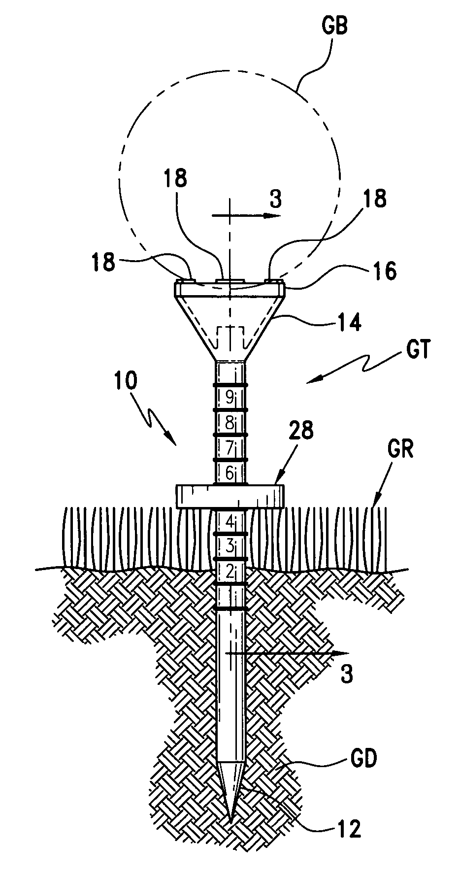 Golf tee with ball elevating members