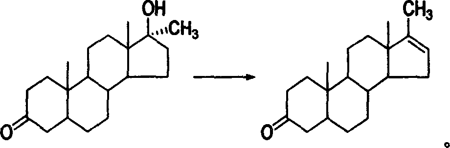 17-methyl-5 alpha-androstane-16-olefin-3-ketone and preparation method